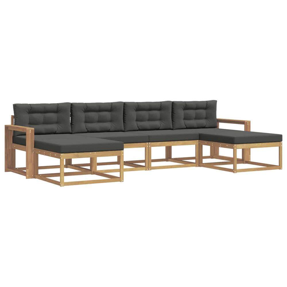 Ensemble de canapés d'extérieur 6 pc blanc et anthracite