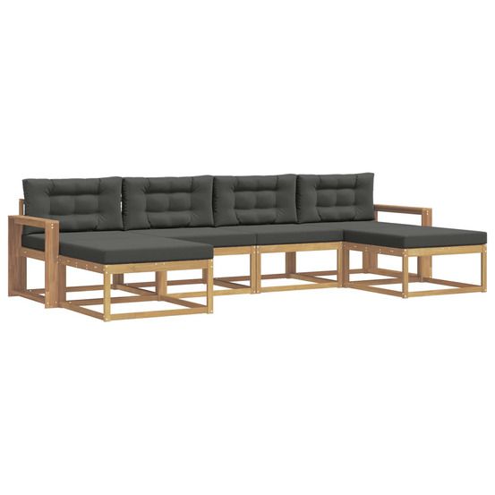 Ensemble de canapés d'extérieur 6 pc blanc et anthracite