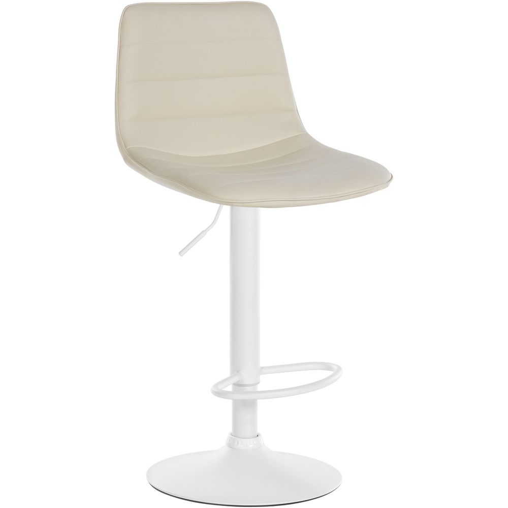 Tabouret de bar lex simili cuir blanc