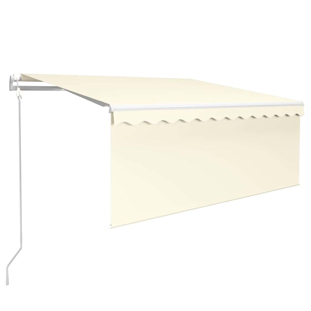 Auvent automatique store capteur de vent led 3,5x2,5 m crème