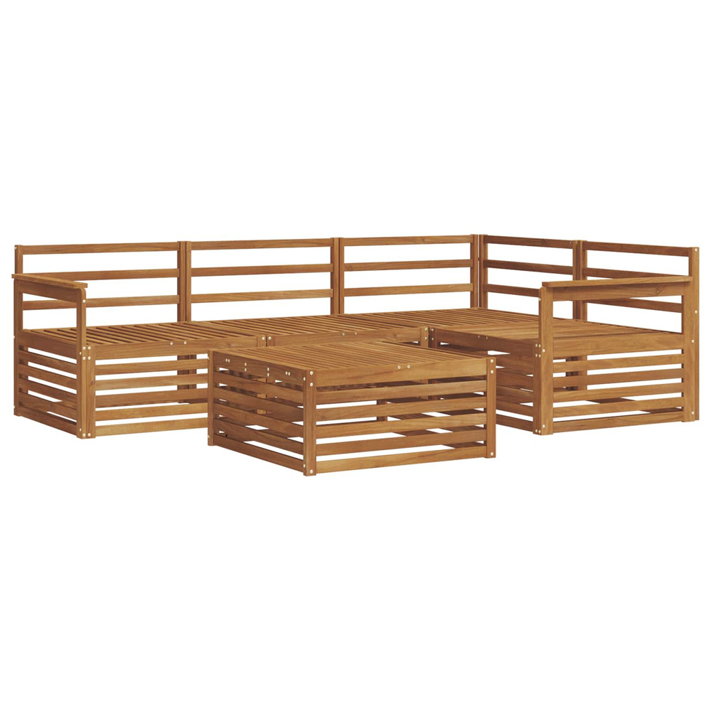 Ensemble de canapés d'extérieur 5 pcs naturel