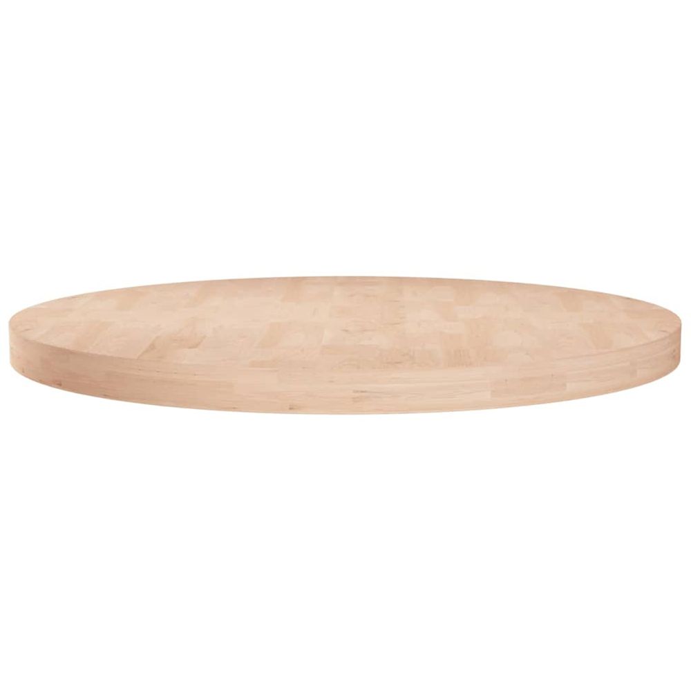 Dessus de table rond ø60x4 cm bois de chêne massif non traité