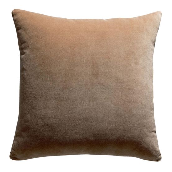 Coussin uni elise camel 45 x 45 cm