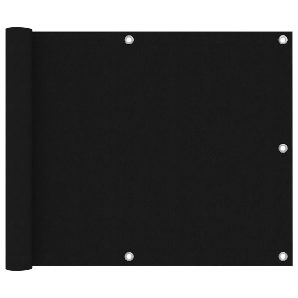 Écran de balcon noir 75x300 cm tissu oxford