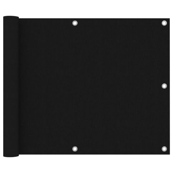 Écran de balcon noir 75x300 cm tissu oxford