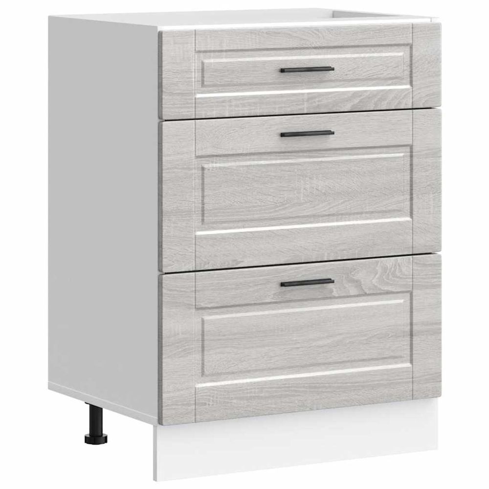 Armoire de cuisine porto sonoma gris bois d'ingénierie