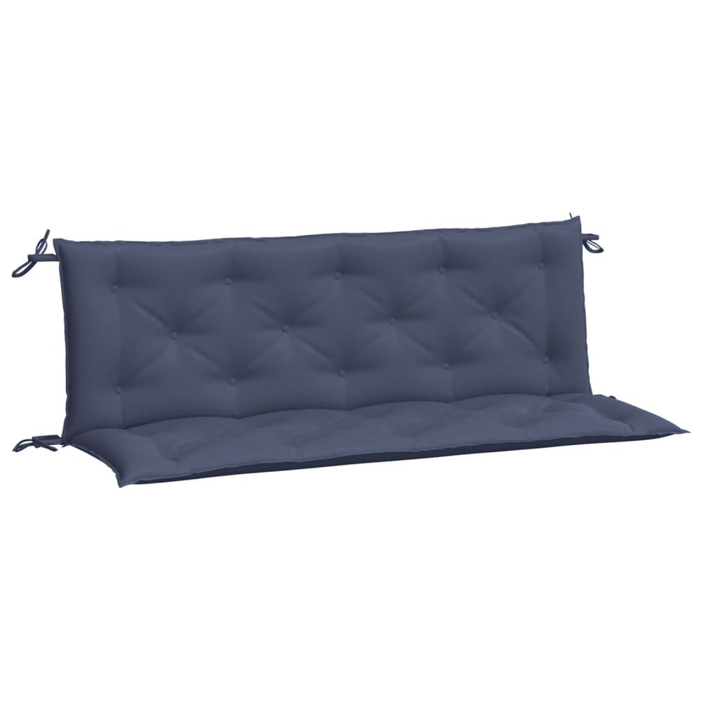 Coussins de banc de jardin lot de 2 bleu marine 150x50x7 cm
