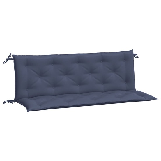 Coussins de banc de jardin lot de 2 bleu marine 150x50x7 cm