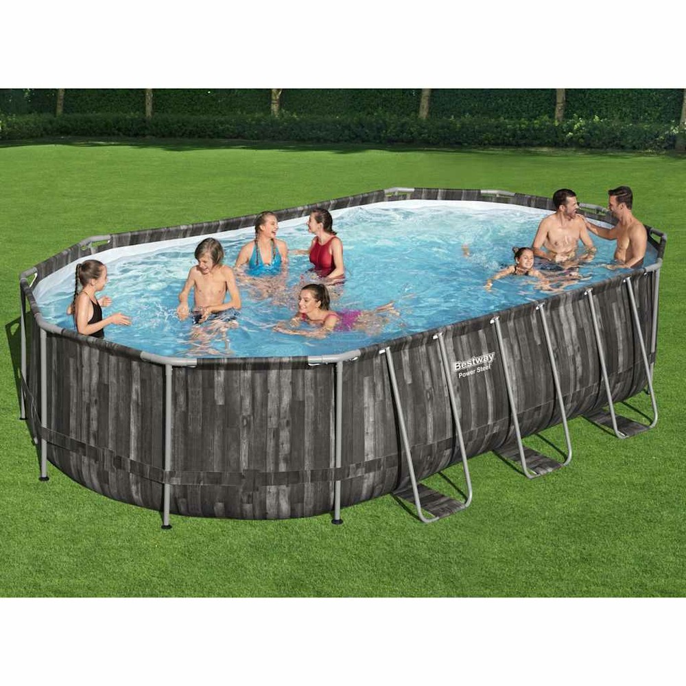 Ensemble de piscine ovale power steel 488x305x107 cm