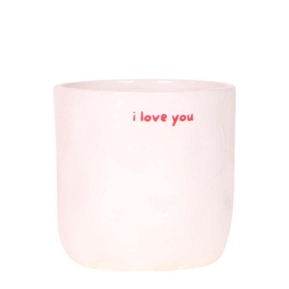 Cache-pot céramique « i love you » - le cadeau qui dit tout - pot de 9cm