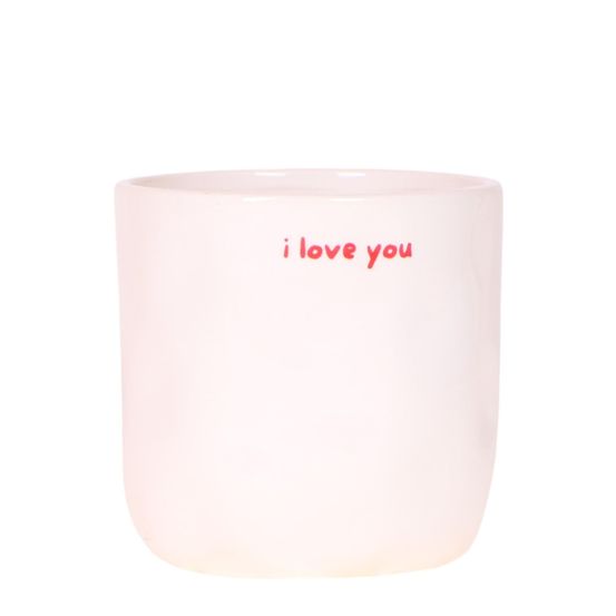 Cache-pot céramique « i love you » - le cadeau qui dit tout - pot de 9cm