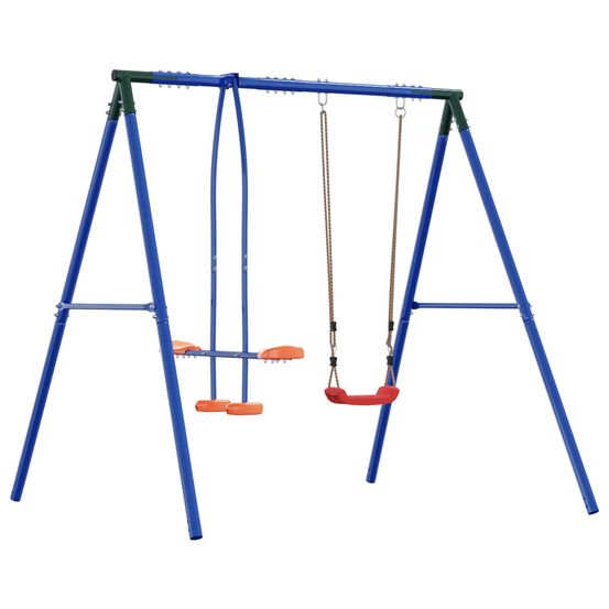 Bleu, vert, orange et rouge acier et plastique