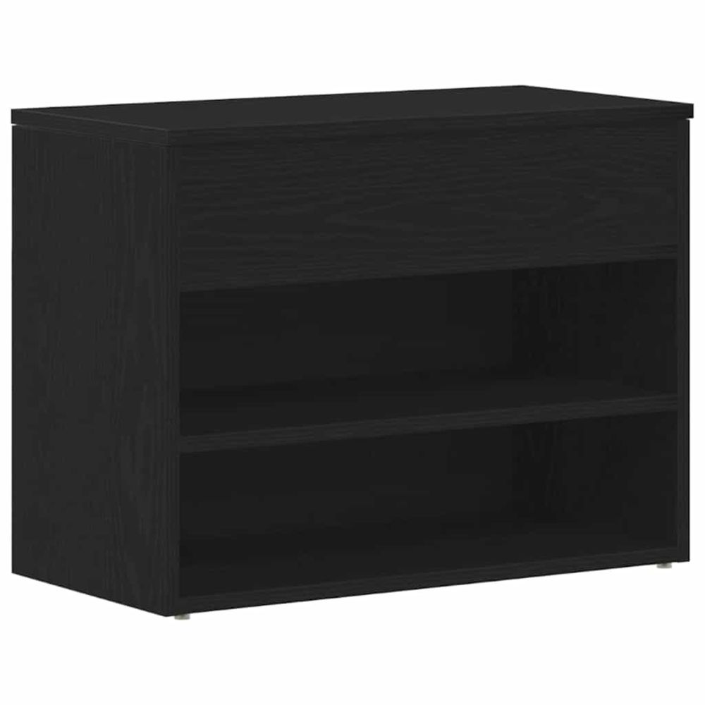Banc à chaussures 60 x 30 x 45 cm bois d'ingénierie chêne noir