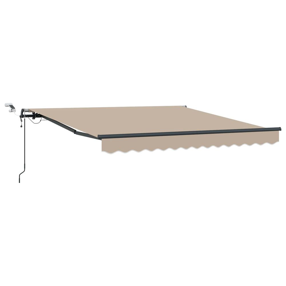 Auvent rétractable beige 300 x 250 cm polyester