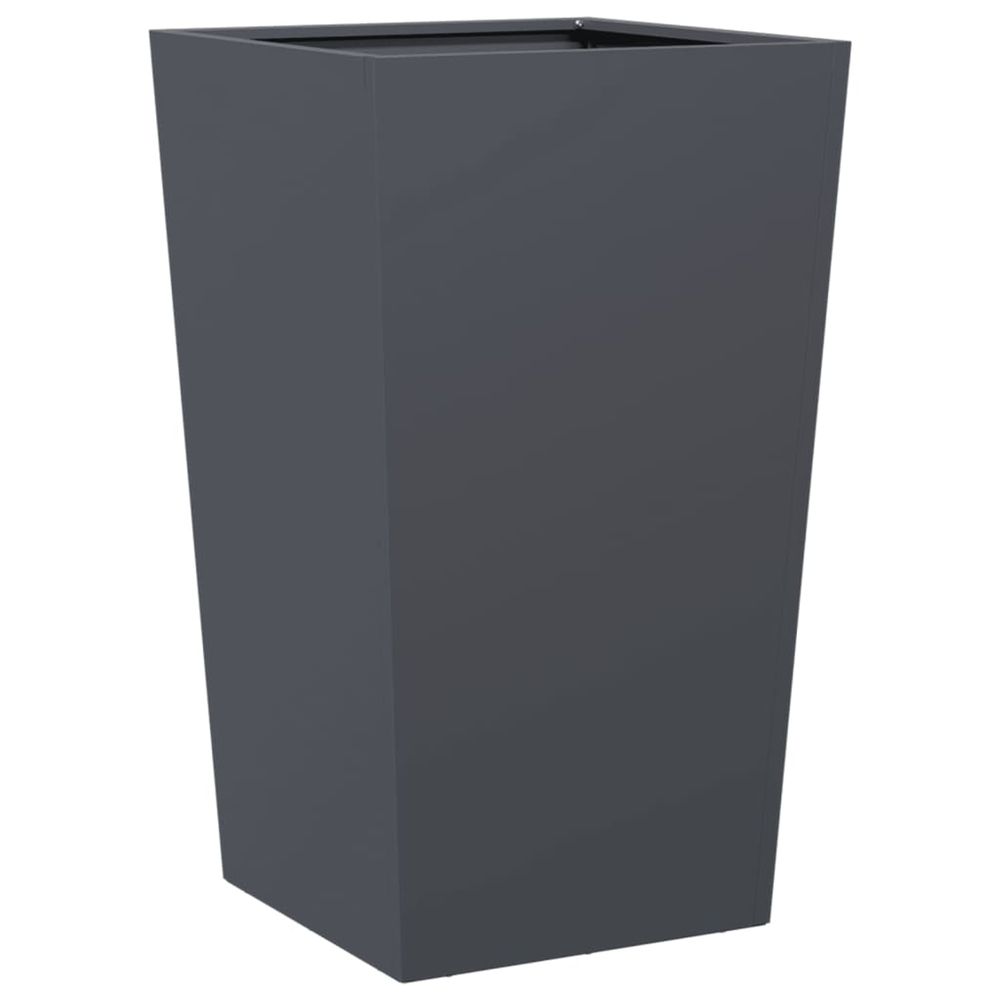 Jardinière d'extérieur anthracite 45x45x75 cm acier