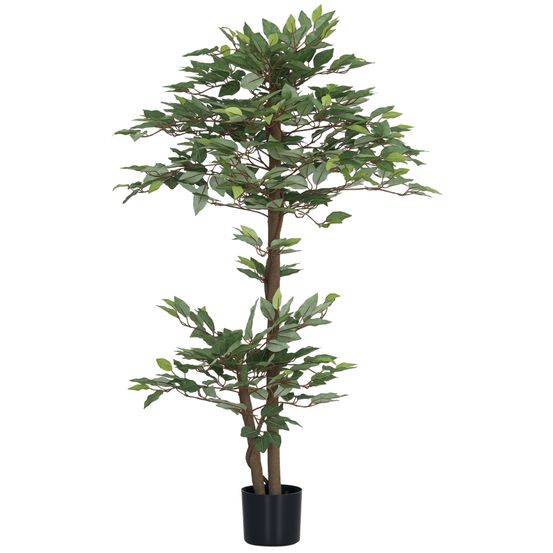 Ficus artificiel pe décoration intérieur bureau rendu réaliste 150cm vert