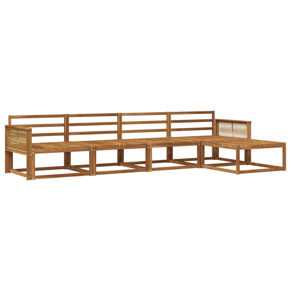 Ensemble de canapés d'extérieur 5 pcs naturel