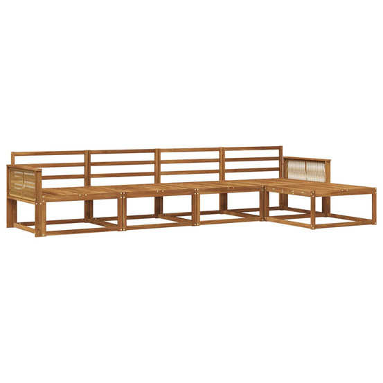 Ensemble de canapés d'extérieur 5 pcs naturel