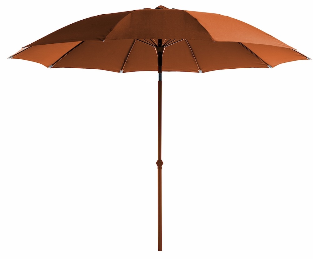 Parasol droit - fdv - aluminium époxy - fibre de verre - ø270 - sienne