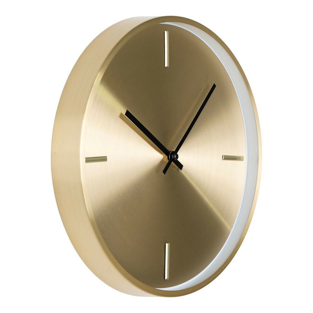 Horloge murale doré ronde en aluminium ø 30 cm