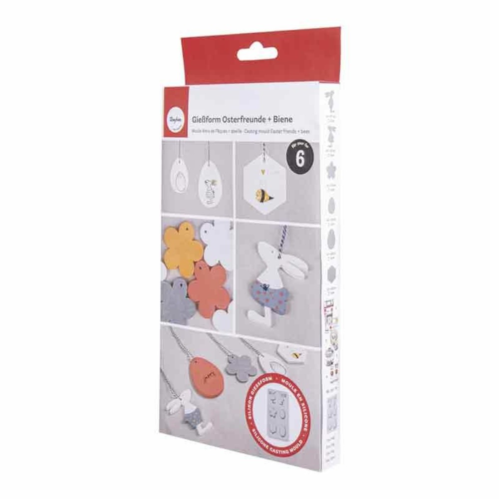 Moule silicone famille de lapins 26 x 14,5 x 1 cm