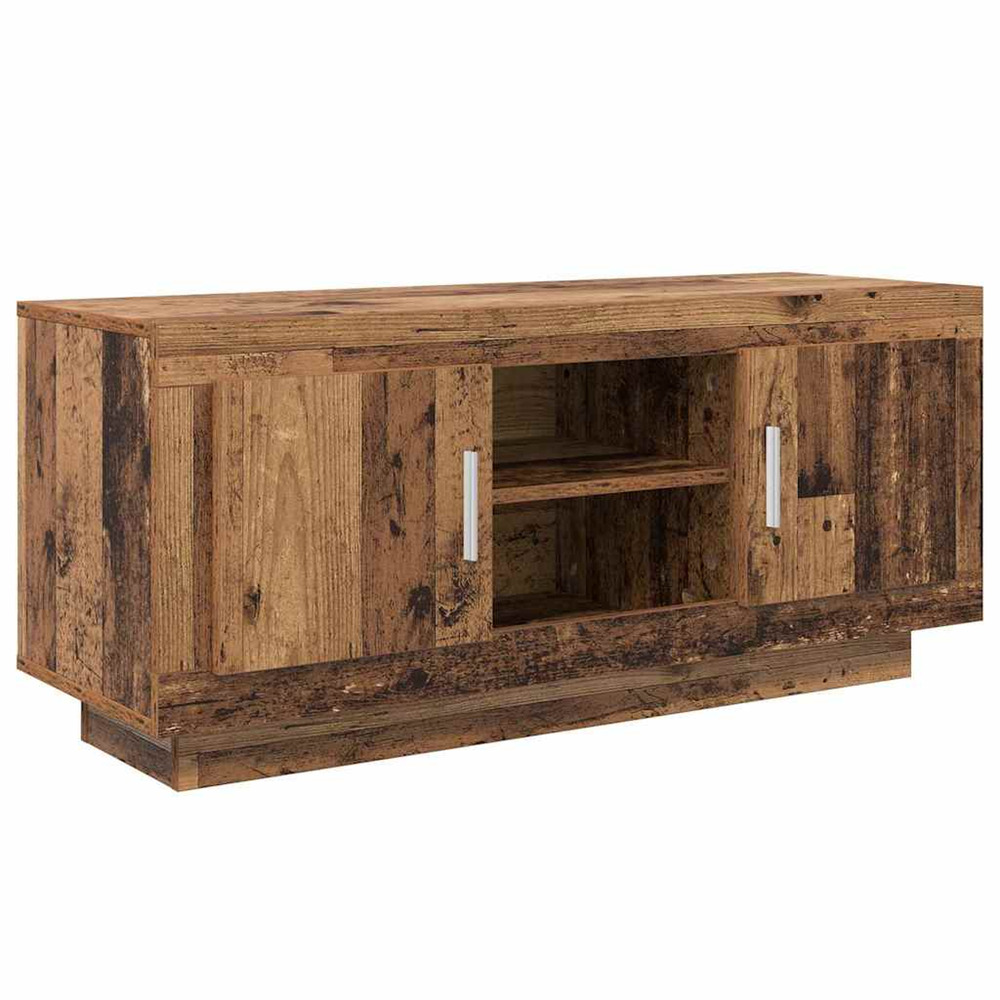Meuble tv bois ancien 102 x 35 x 45 cm bois d'ingénierie