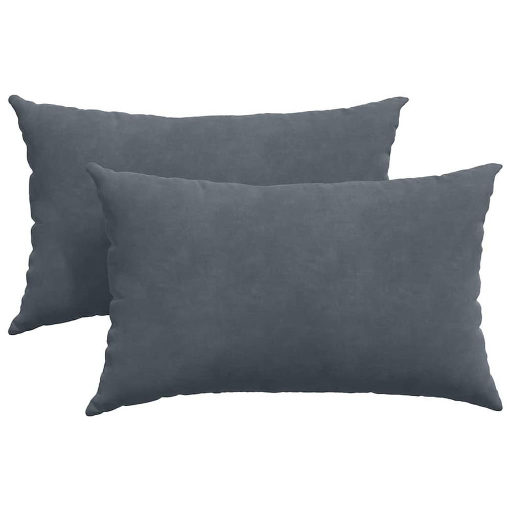 Coussins de canapé 2 pcs gris foncé 50 x 30 cm