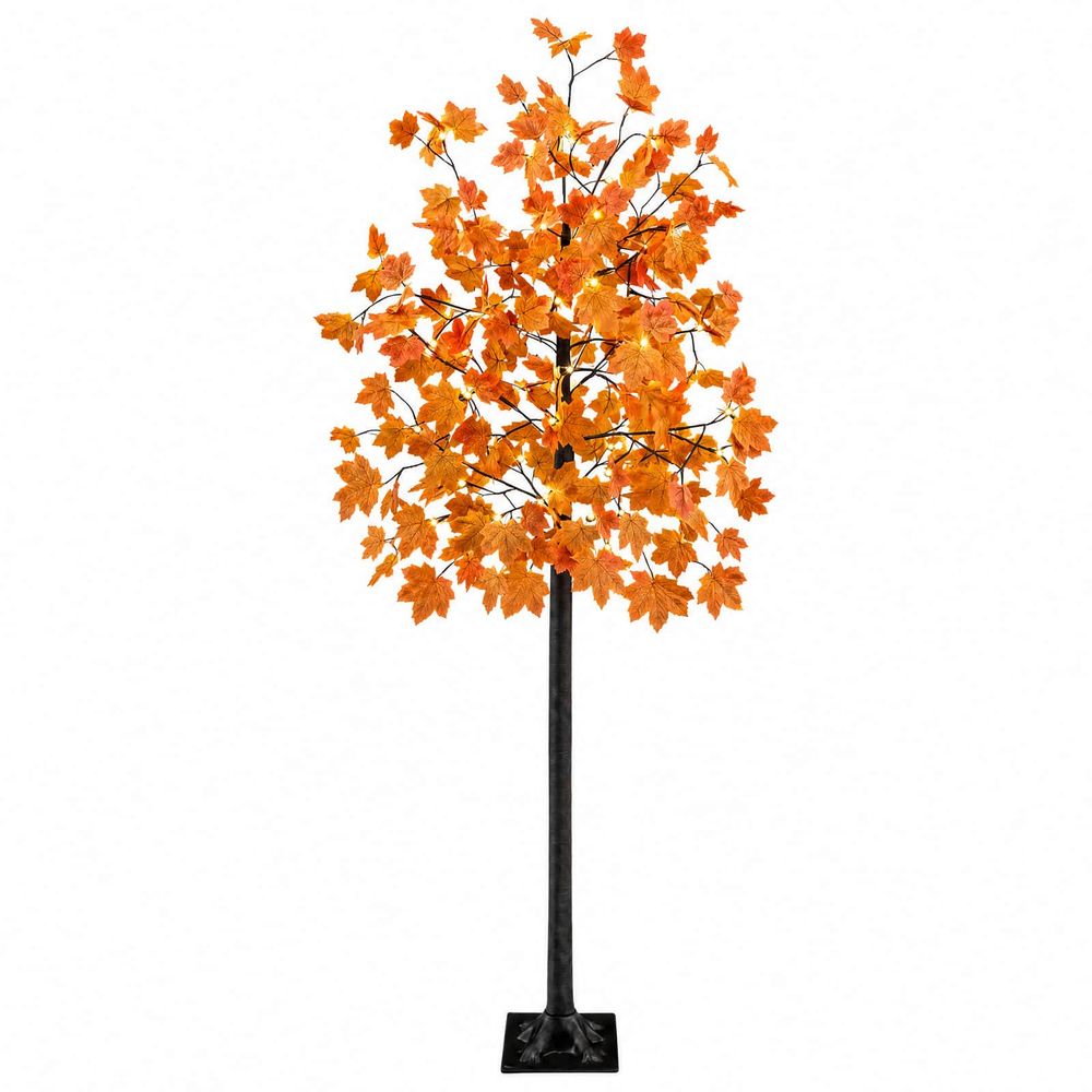Érable de noël lumineux led marron 210 cm plastique 144 led