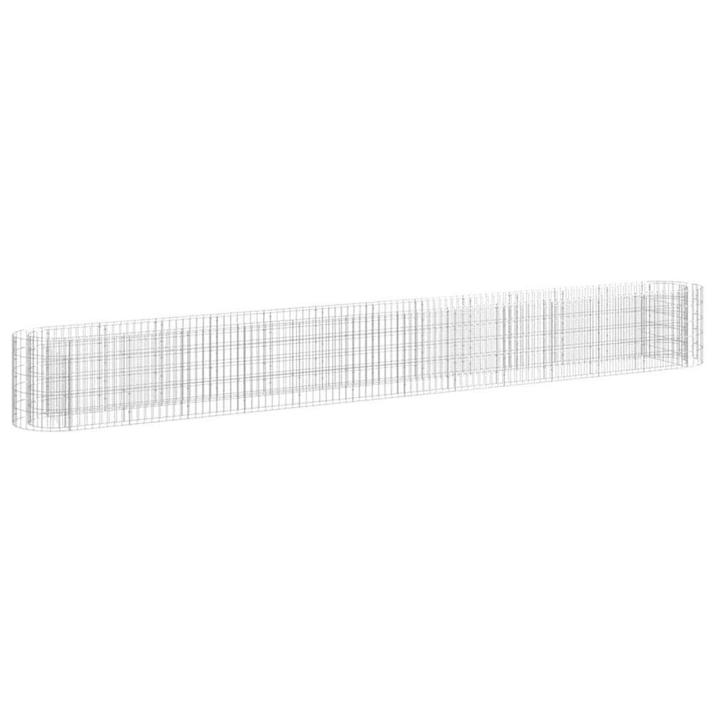 Lit surélevé à gabion fer galvanisé 470x50x50 cm