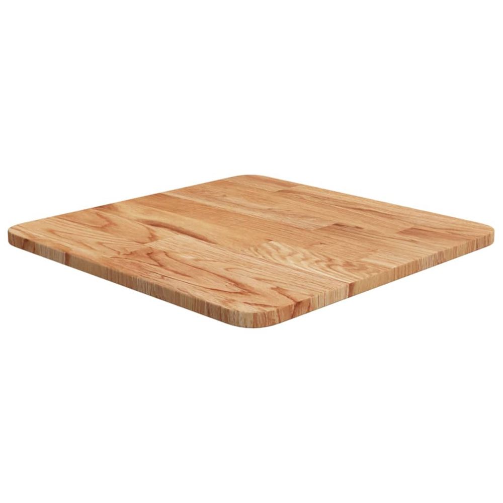 Dessus de table carré marron clair40x40x1,5cm bois chêne traité
