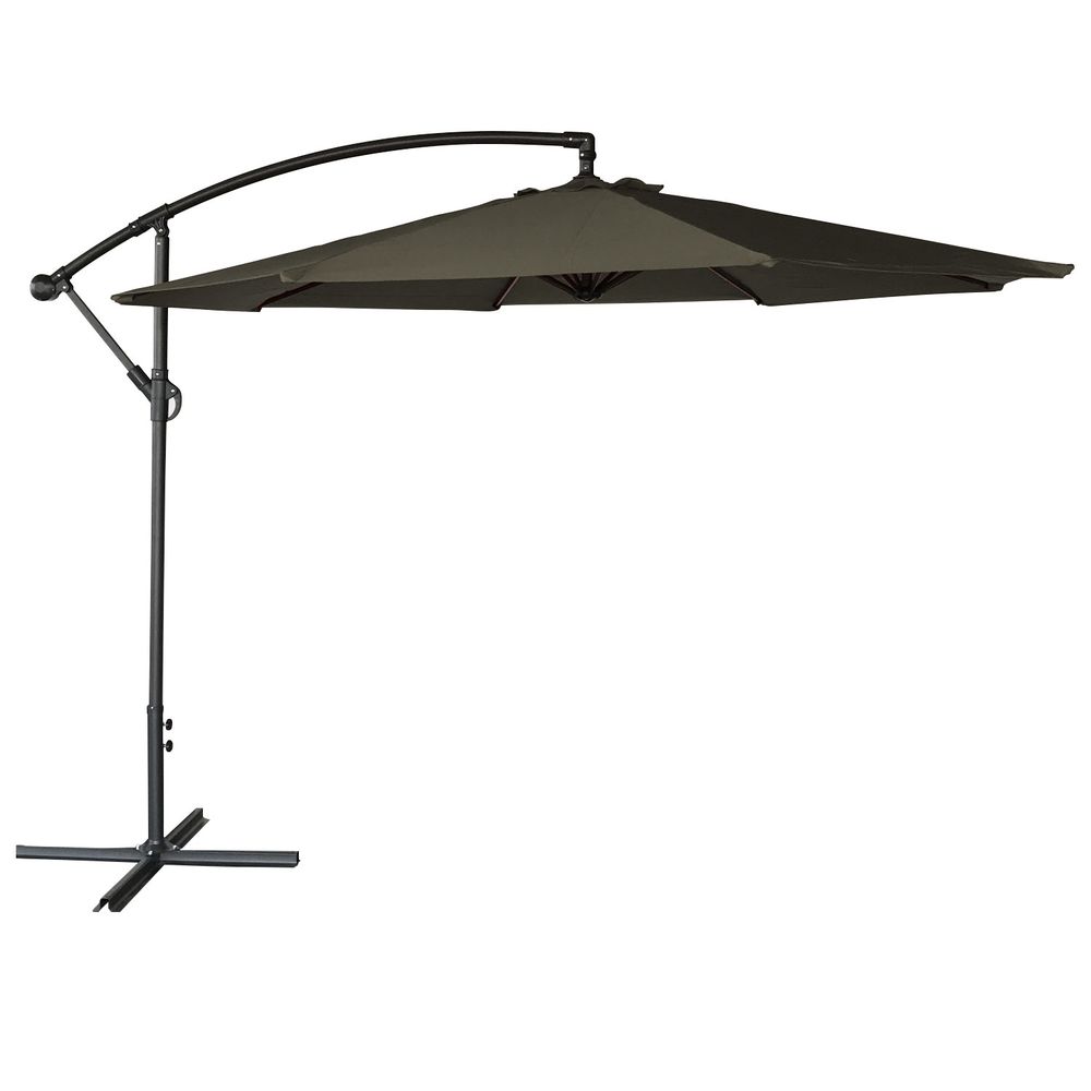 Parasol déporté oahu rond 3,50m de diamètre gris