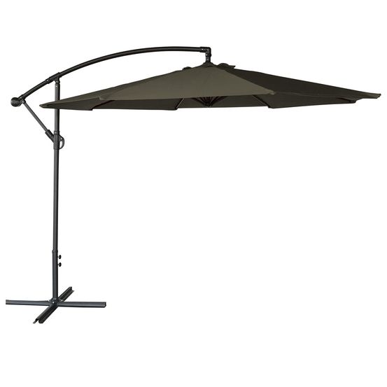 Parasol déporté oahu rond 3,50m de diamètre gris