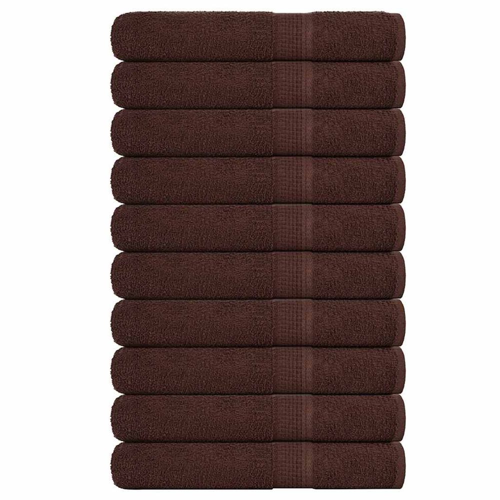 Serviettes de sauna frogn 10 pcs marron 80x200 cm 360 g/m²