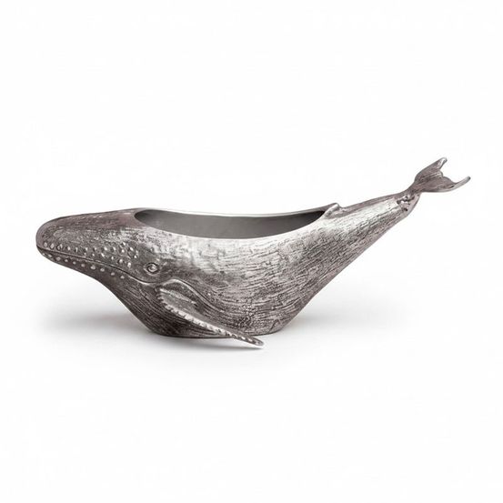 Grand seau à glace baleine métal 70x40x28cm