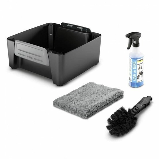 Kit vélo - accessoire associé au nettoyeur mobile oc3 - chiffon microfibre, brosse, détergent