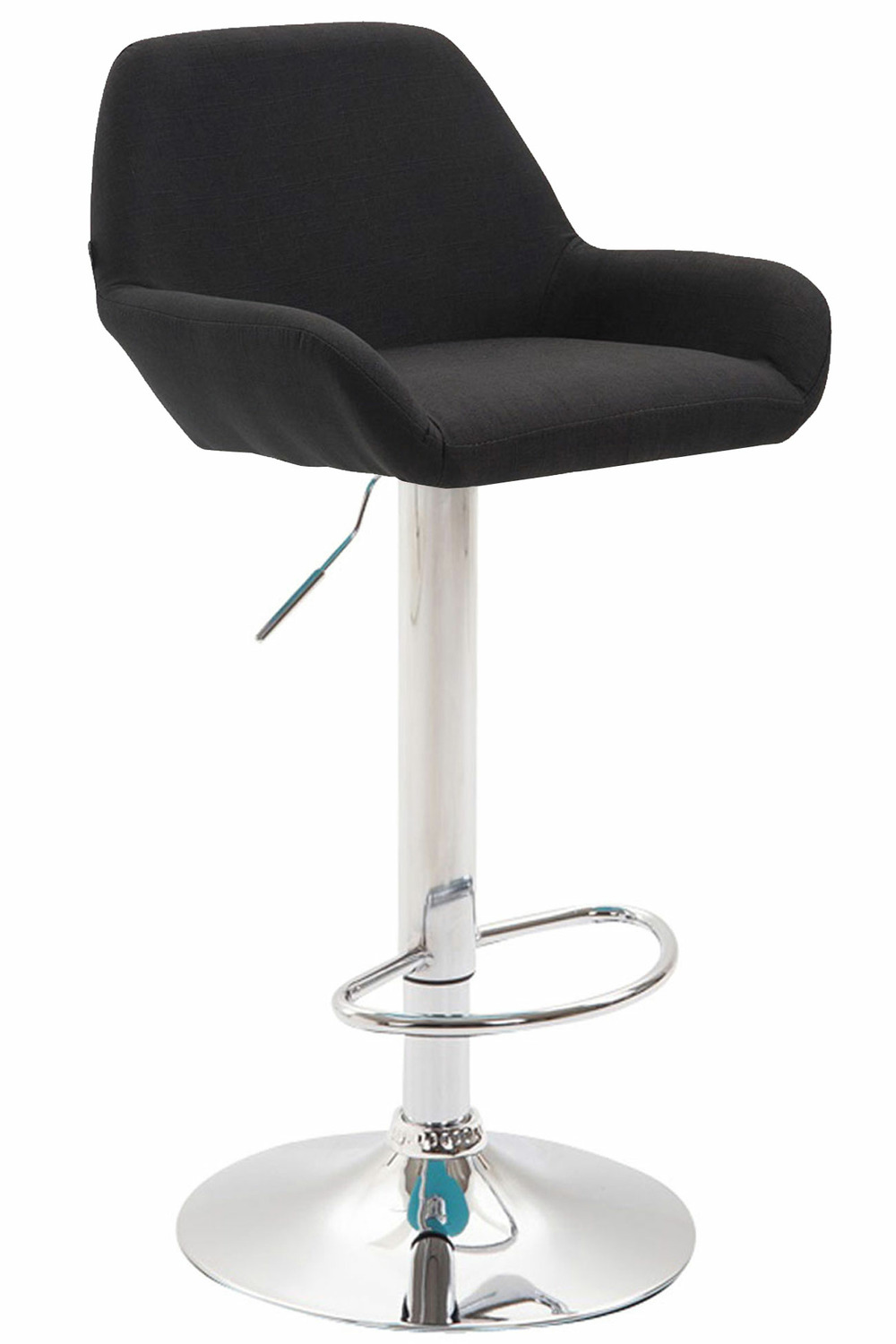 Tabouret de bar braga tissu chromé