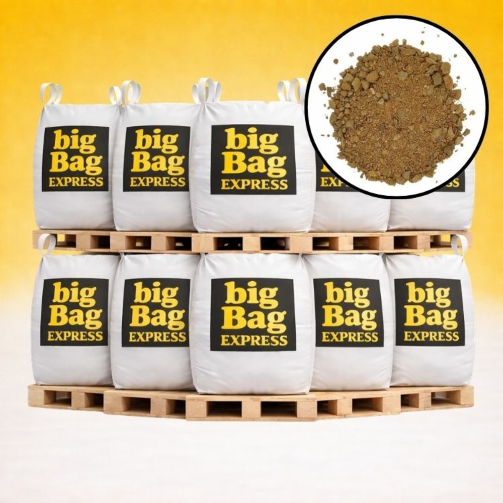 Pack 10 x big bag de +/- 1,5t sable à tranchée beige ø 0/6 mm - livraison premium