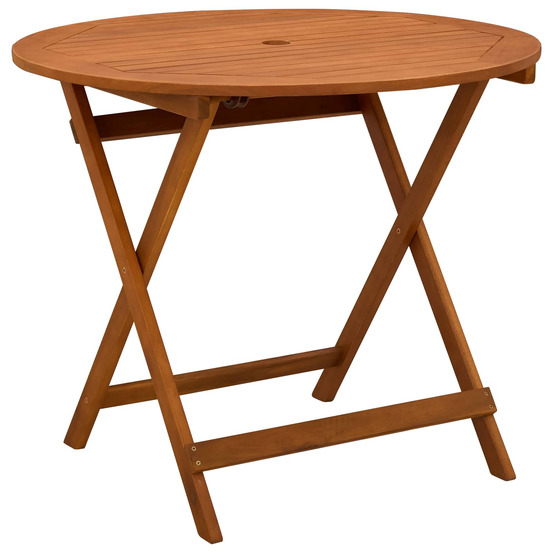 Table de jardin pliante marron ø 90 x 75 cm