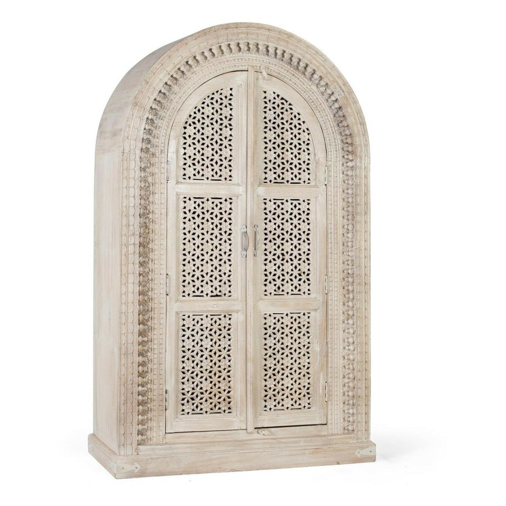 Armoire 2 portes bois blanc - olénie décoration d'autrefois