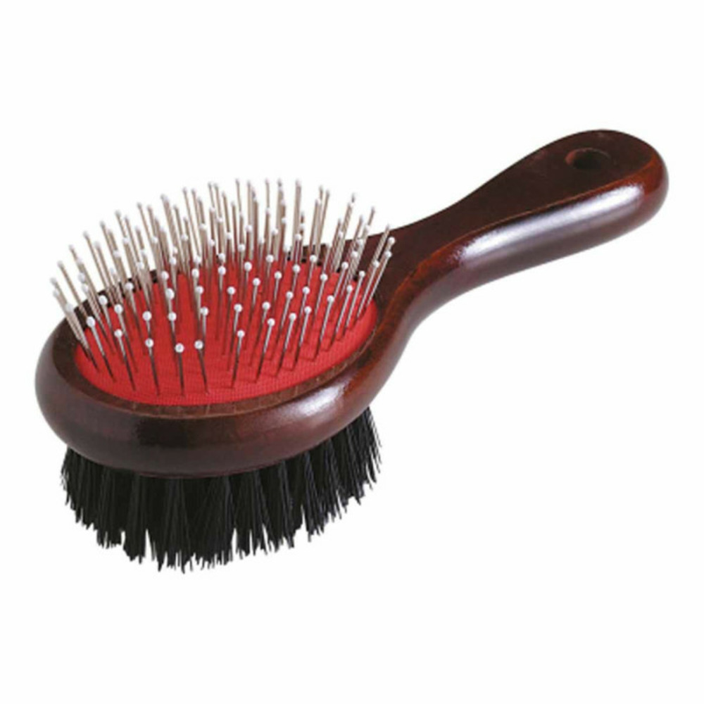 Brosse de toilettage en bois 