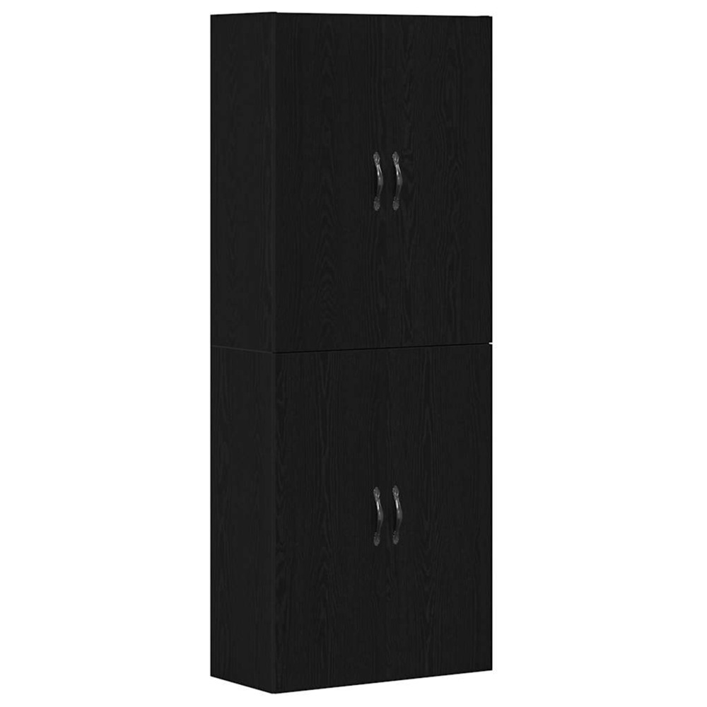 Armoire murale montage mural 2 pcs chêne noir 69,5 x 34 x 90 cm