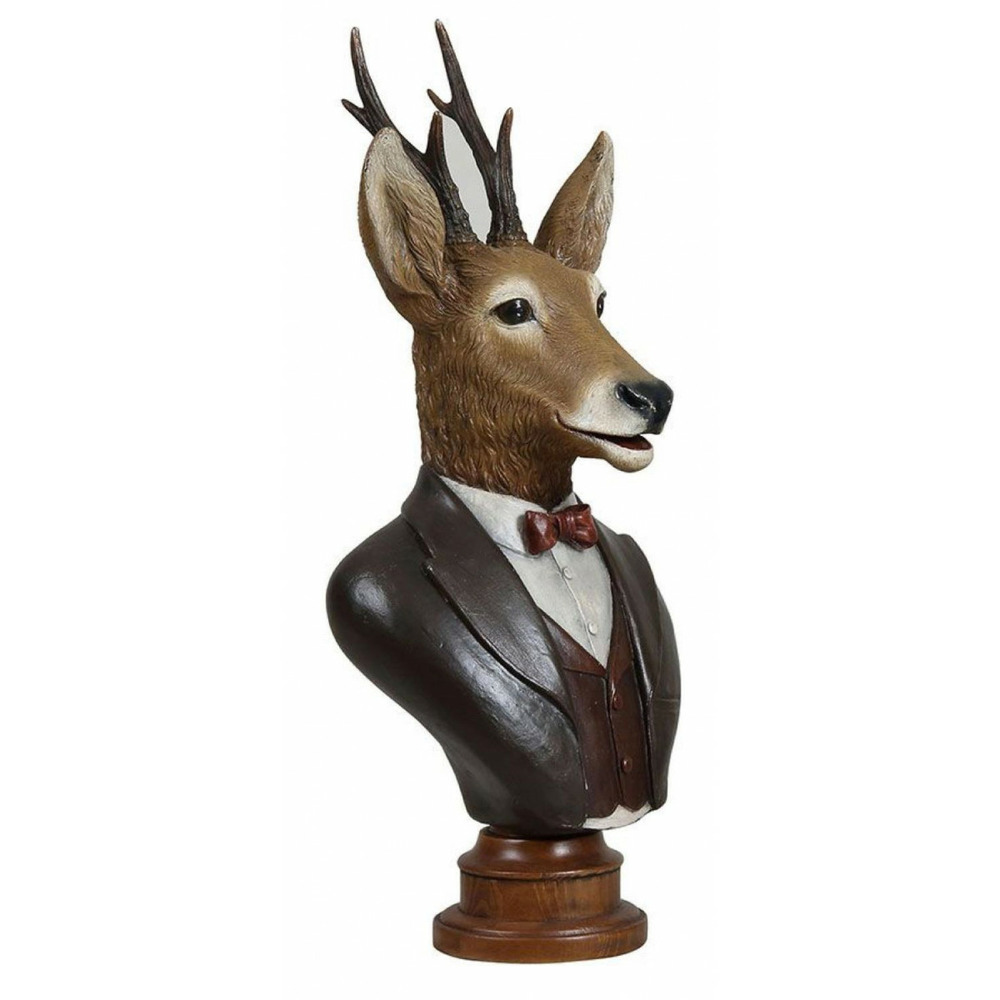 Statue chevreuil résine marron - sport interior's
