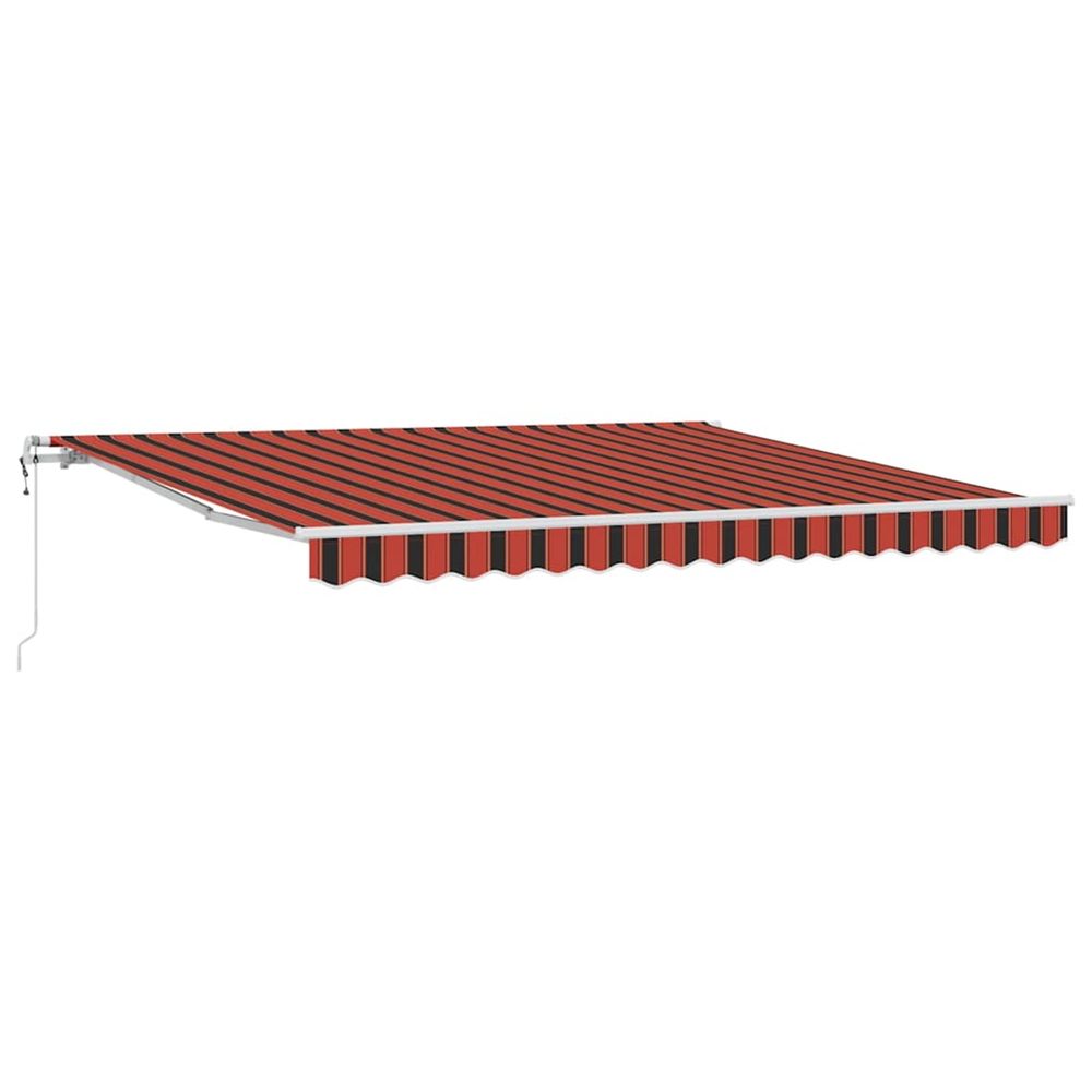 Auvent rétractable orange et marron 400 × 300 cm