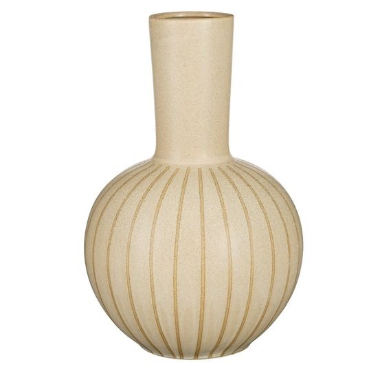 Mica decorations holm vase - h52 x ø34 cm - céramique - crème