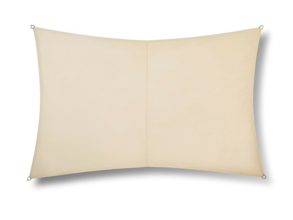 Voile d'ombrage rectangulaire rivage grège - 3 x 2 m - qualité premium