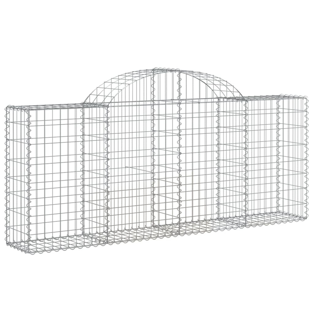 Panier de gabions arqué 200x30x80/100 cm fer galvanisé