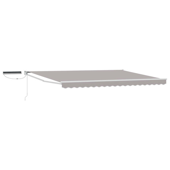Auvent rétractable électrique gris clair et blanc 4,5 × 3 m