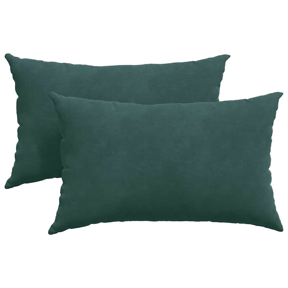 Coussins de canapé 2 pcs vert foncé 50 x 30 cm