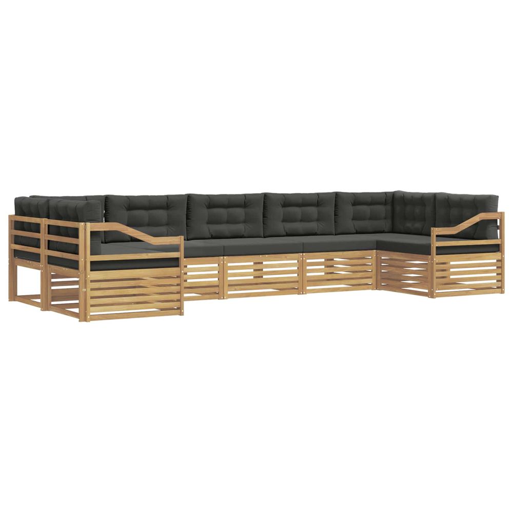 Ensemble de canapés d'extérieur 7 pc blanc et anthracite
