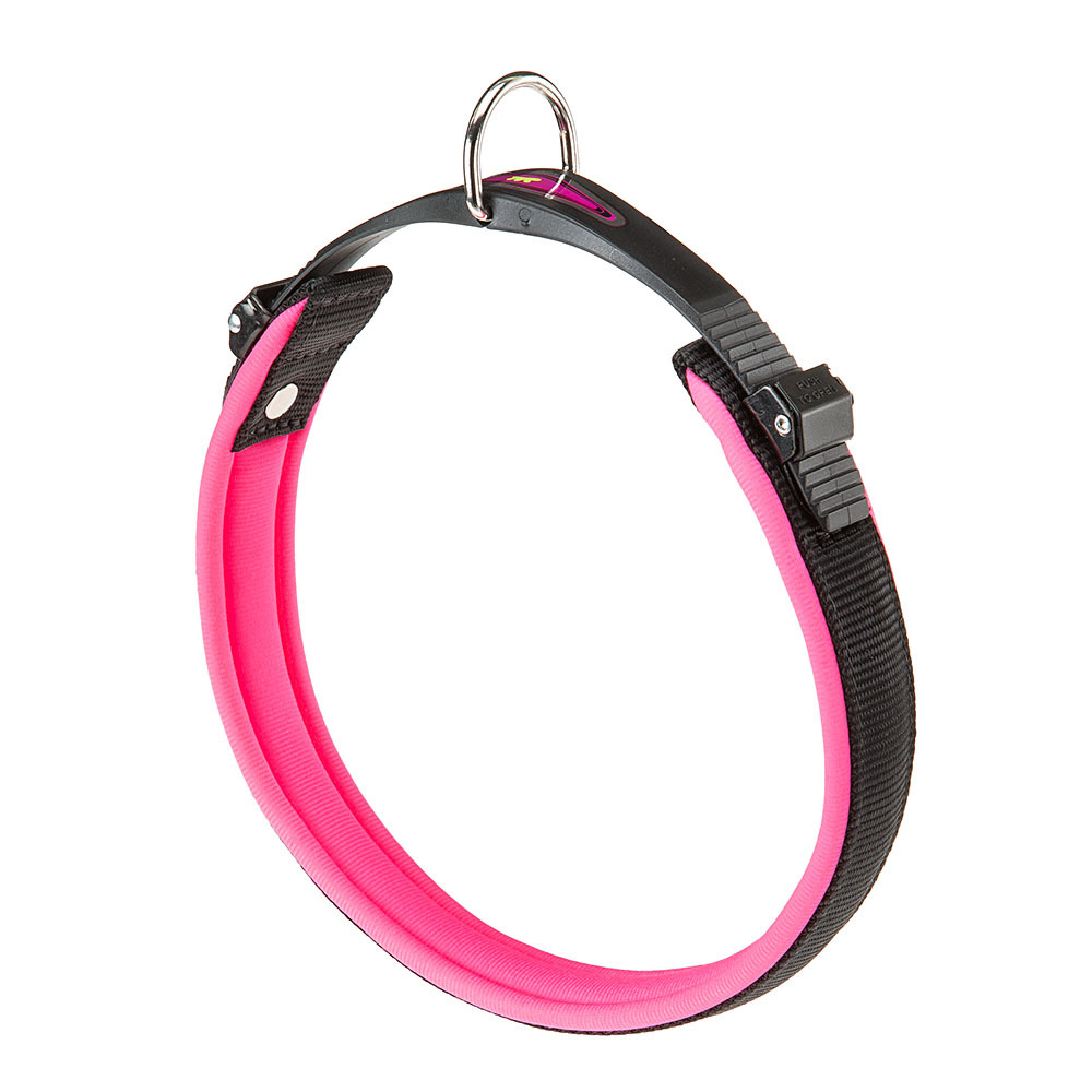 Collier ergonomique pour chiens ergofluo c25/51 avec rembourrage et fermeture à micro-régulation
